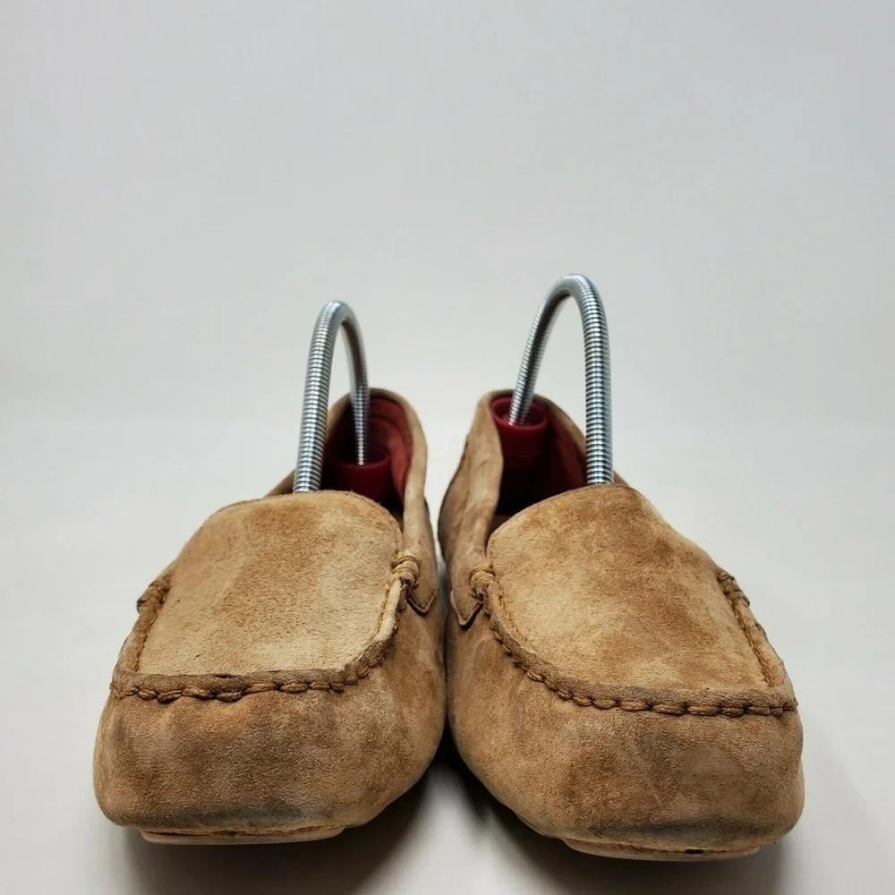 UGG MILANA CHESTNUT BROWN LEATHER LOAFERS SHOES 6